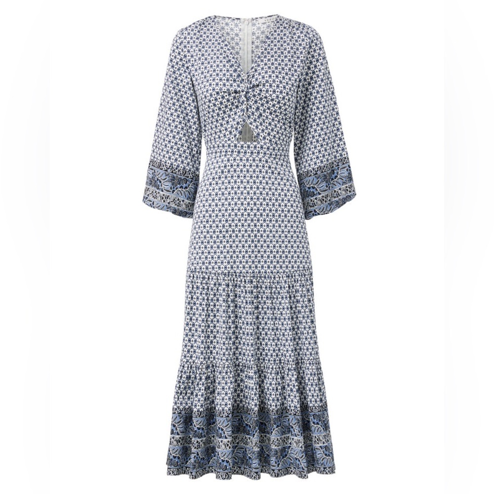 NWT Veronica Beard Dinia Printed Midi Dress Size 8 - Picture 6 of 10